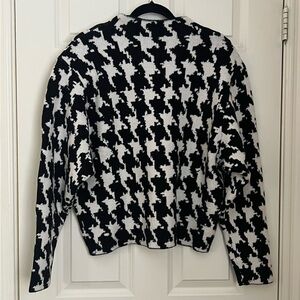 Express Monochrome Houndstooth Sweater